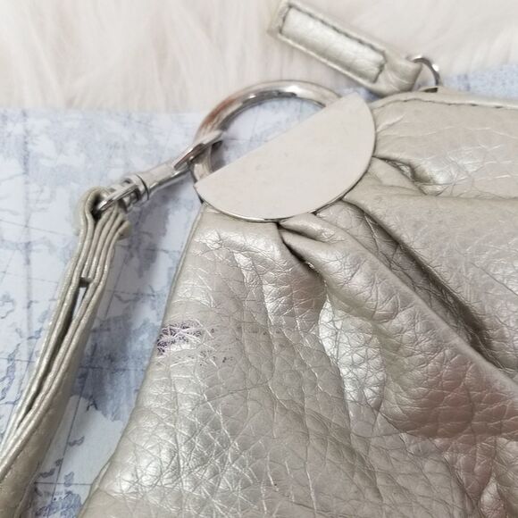 Silver Wristlet with Floral Accent - Picture 10 of 11